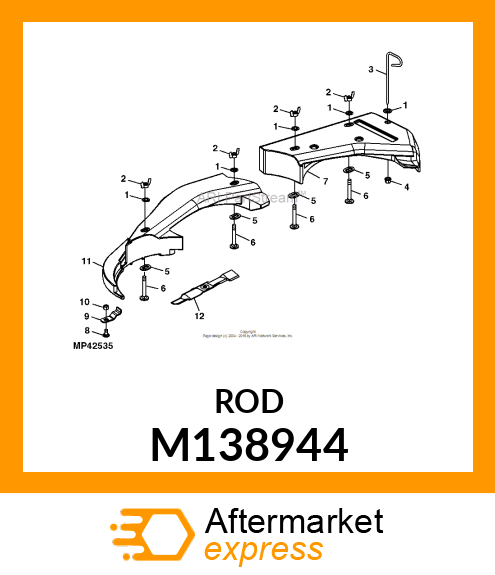 ROD, CHUTE SUPPORT M138944