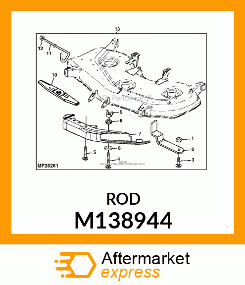 ROD, CHUTE SUPPORT M138944