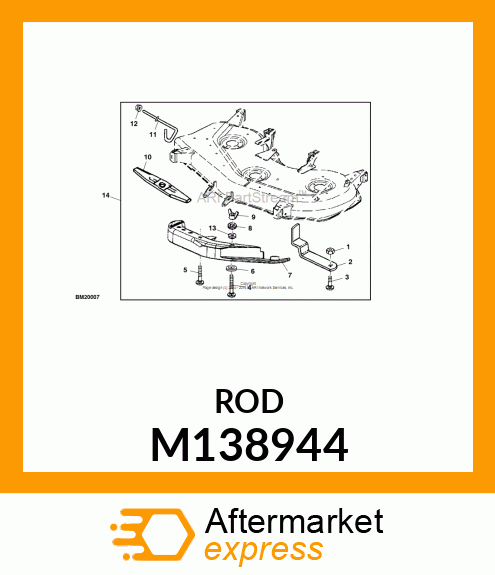 ROD, CHUTE SUPPORT M138944