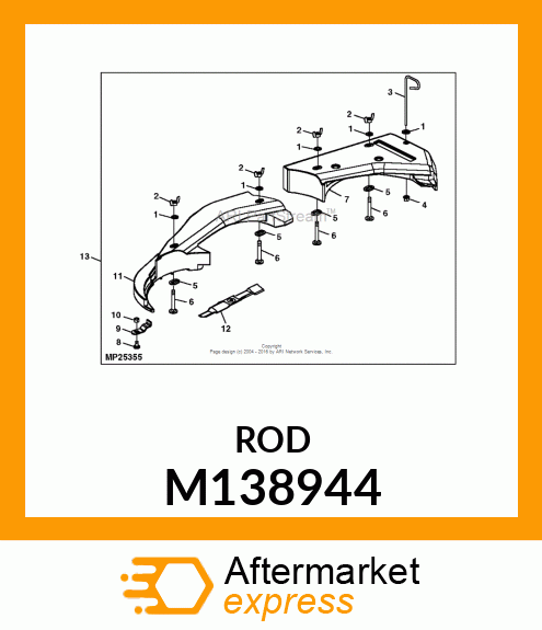 ROD, CHUTE SUPPORT M138944