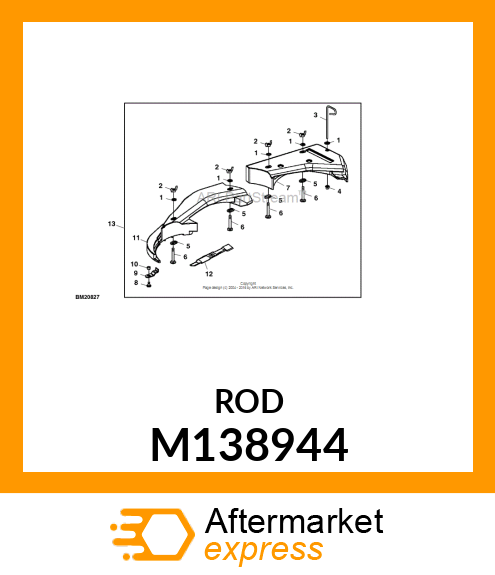 ROD, CHUTE SUPPORT M138944