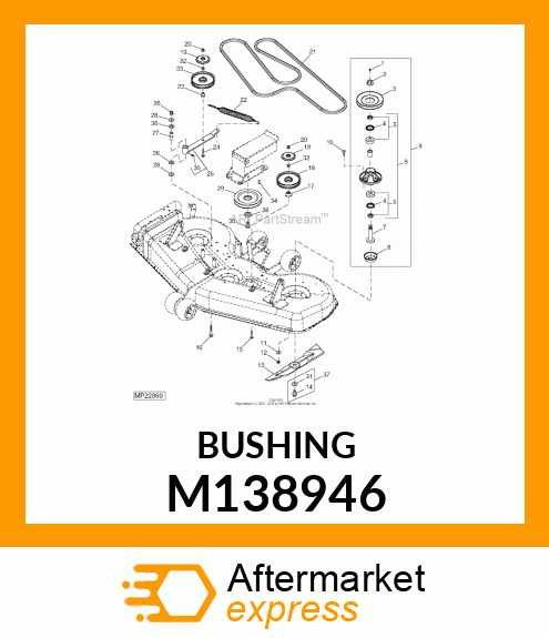 BUSHING, BUSHING, IDLER PIVOT M138946