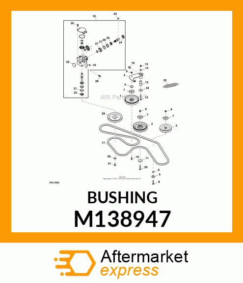 BUSHING, BUSHING, TENSION IDLER M138947