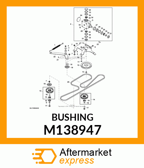 BUSHING, BUSHING, TENSION IDLER M138947