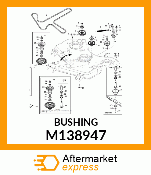 BUSHING, BUSHING, TENSION IDLER M138947