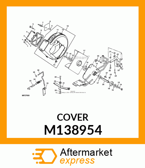 COVER, BLOWER EXHAUST COVER M138954