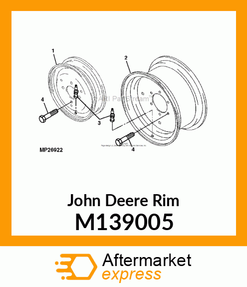 WHEEL,10X6 M139005