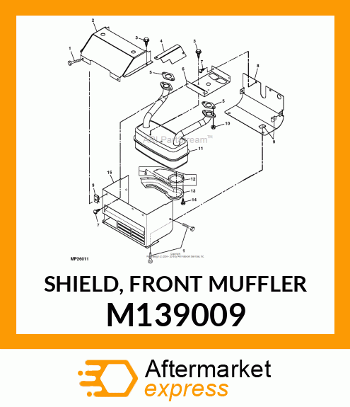 SHIELD, FRONT MUFFLER M139009