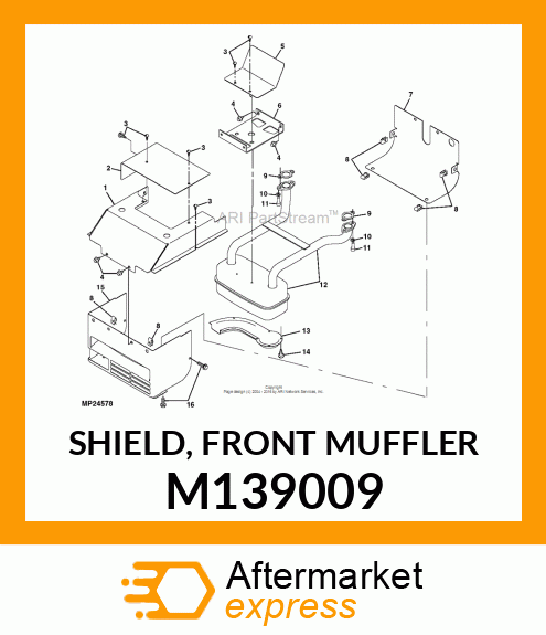 SHIELD, FRONT MUFFLER M139009