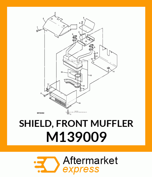 SHIELD, FRONT MUFFLER M139009