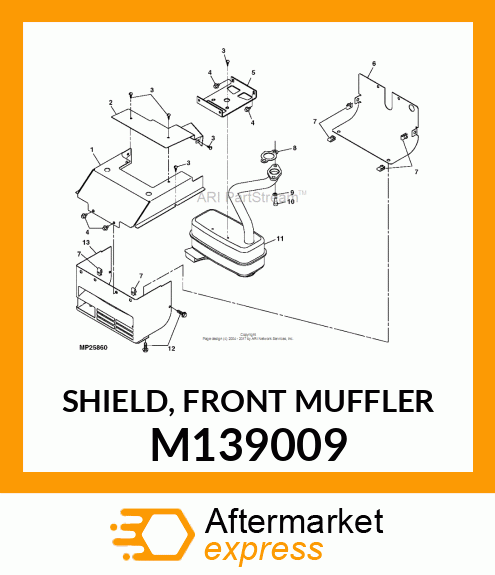 SHIELD, FRONT MUFFLER M139009