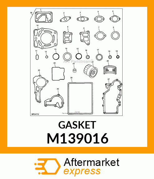 GASKET,CRANKCASE COVER M139016