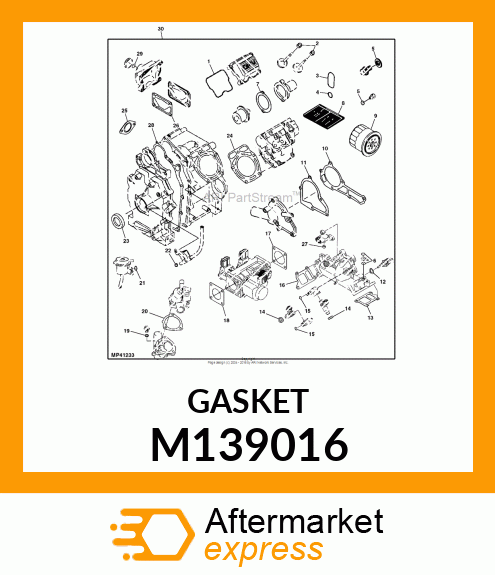 GASKET,CRANKCASE COVER M139016