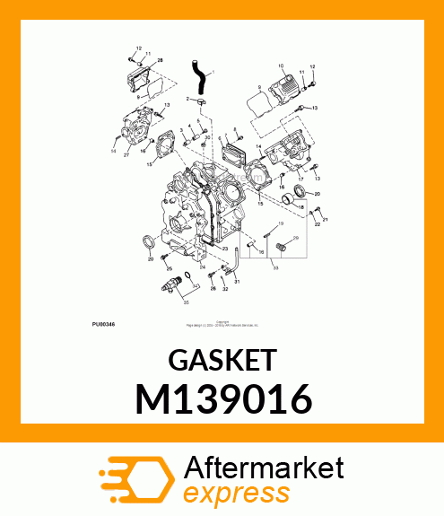 GASKET,CRANKCASE COVER M139016