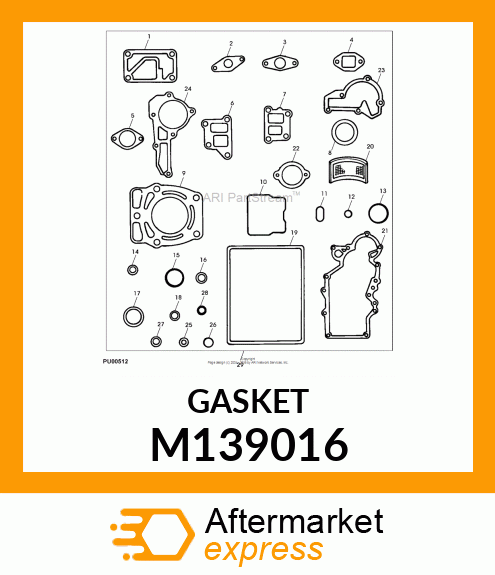 GASKET,CRANKCASE COVER M139016