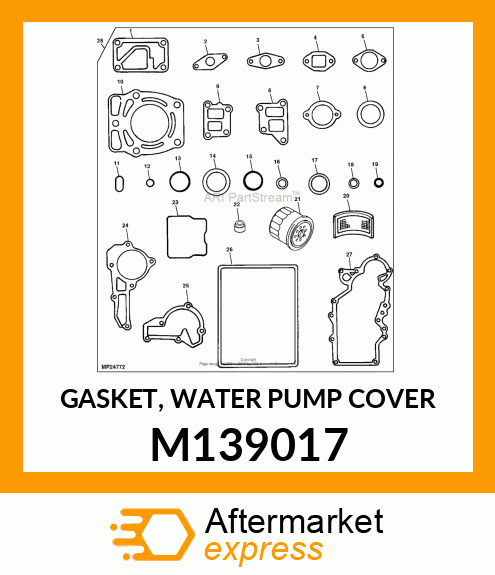 GASKET, WATER PUMP COVER M139017