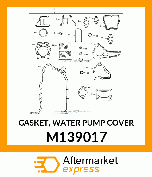 GASKET, WATER PUMP COVER M139017