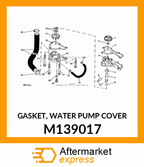 GASKET, WATER PUMP COVER M139017