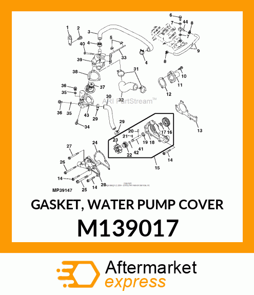 GASKET, WATER PUMP COVER M139017