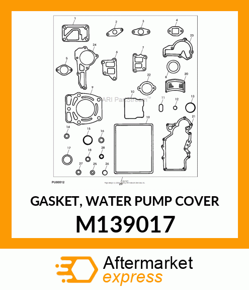 GASKET, WATER PUMP COVER M139017