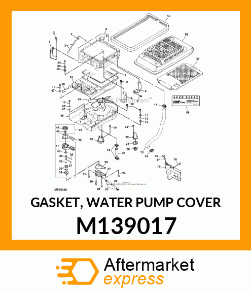 GASKET, WATER PUMP COVER M139017