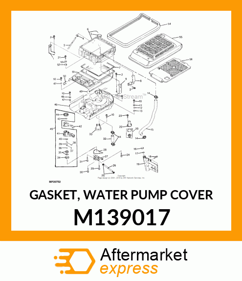 GASKET, WATER PUMP COVER M139017