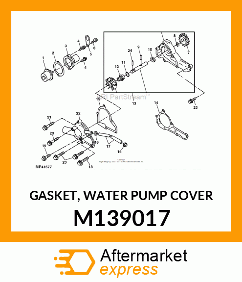 GASKET, WATER PUMP COVER M139017