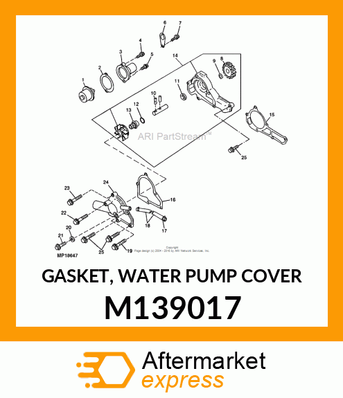 GASKET, WATER PUMP COVER M139017