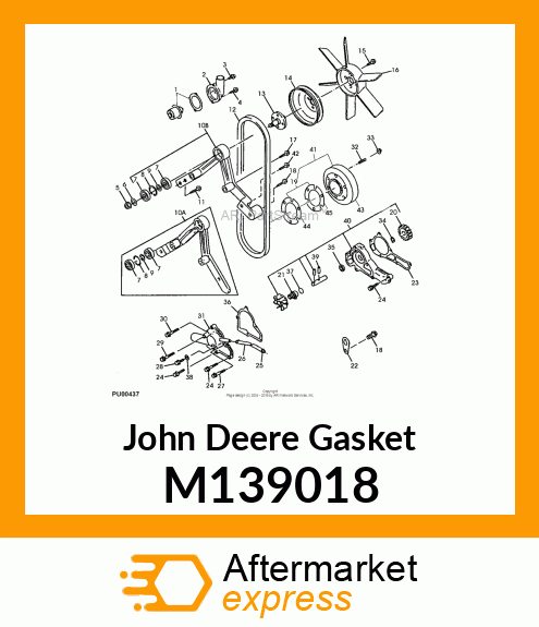 GASKET, WATER PUMP CASE M139018