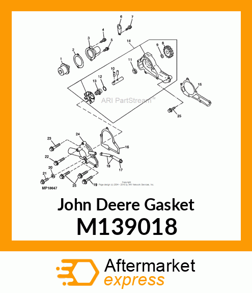 GASKET, WATER PUMP CASE M139018