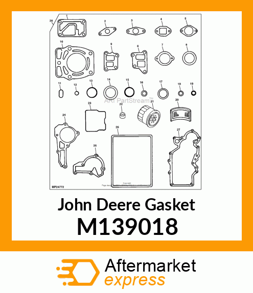 GASKET, WATER PUMP CASE M139018