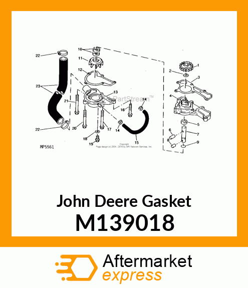 GASKET, WATER PUMP CASE M139018