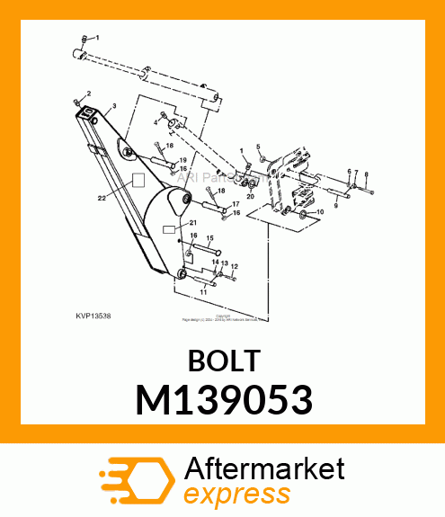 BOLT, HEX SAE5 ZP NF 38 X 250 M139053