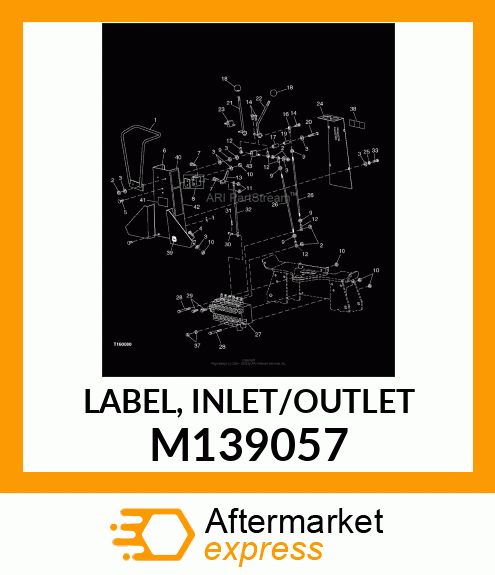 LABEL, INLET/OUTLET M139057