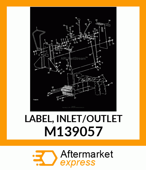 LABEL, INLET/OUTLET M139057