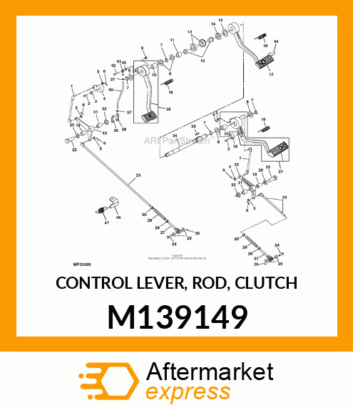 CONTROL LEVER, ROD, CLUTCH M139149