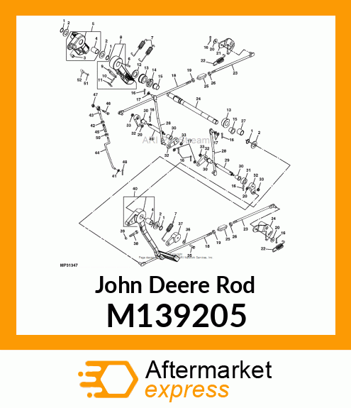 ROD, ROD, LH LOWER BRAKE M139205