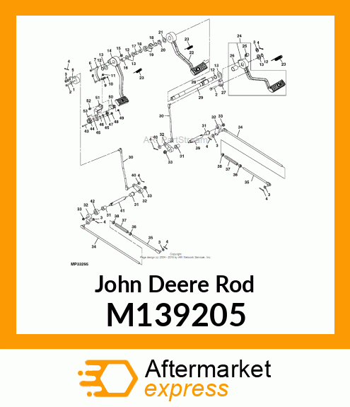 ROD, ROD, LH LOWER BRAKE M139205