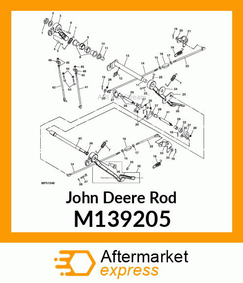 ROD, ROD, LH LOWER BRAKE M139205