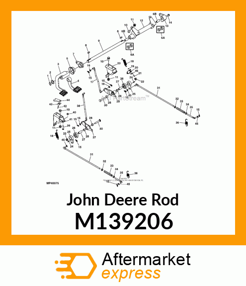 ROD, ROD, RH LOWER BRAKE M139206