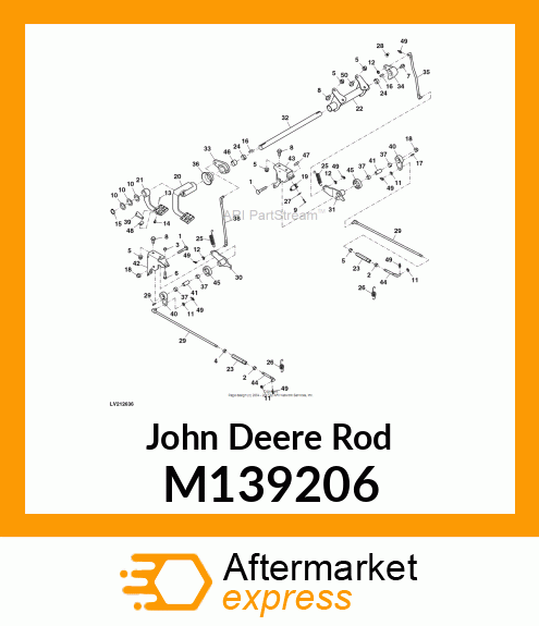 ROD, ROD, RH LOWER BRAKE M139206