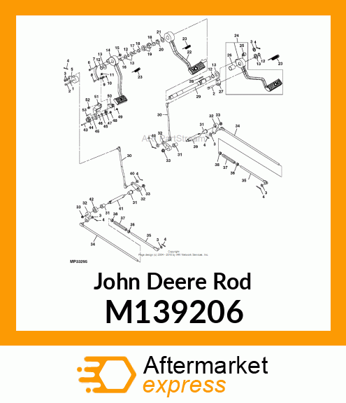 ROD, ROD, RH LOWER BRAKE M139206