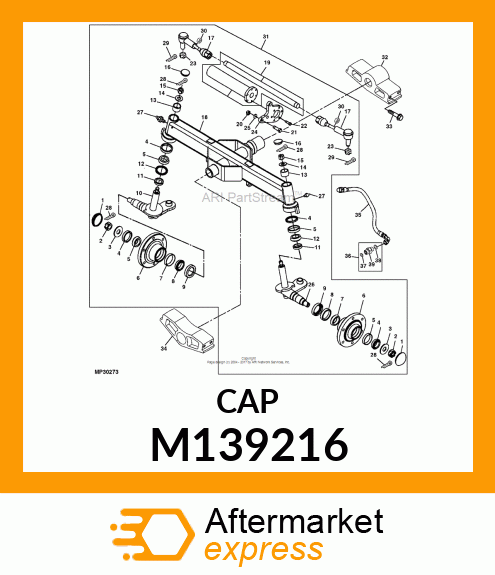 CAP, SPINDLE HUB M139216