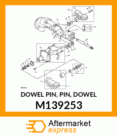 DOWEL PIN, PIN, DOWEL M139253