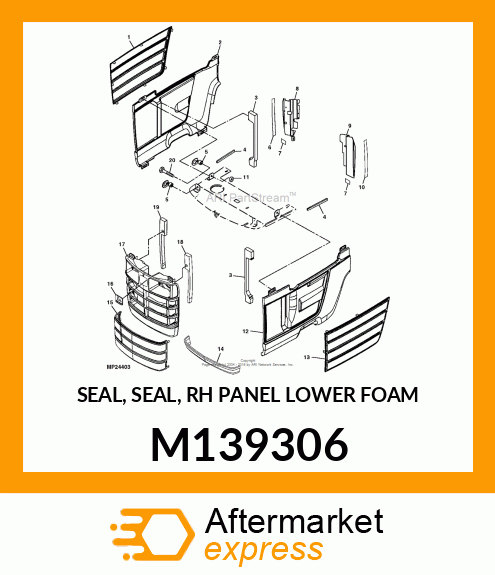 SEAL, SEAL, RH PANEL LOWER FOAM M139306