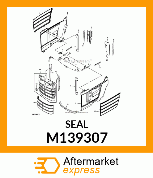 SEAL, LH PANEL LOWER FOAM M139307