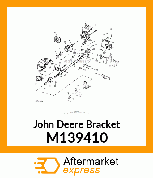 BRACKET, REAR BEARING M139410