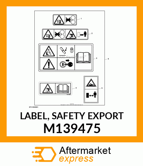 LABEL, SAFETY EXPORT M139475