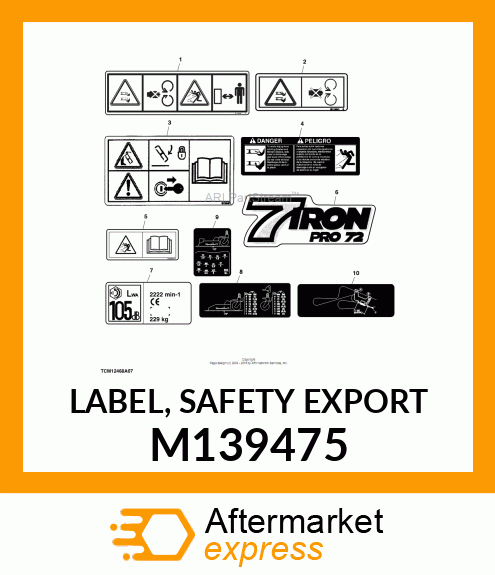 LABEL, SAFETY EXPORT M139475