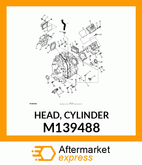 HEAD, CYLINDER M139488